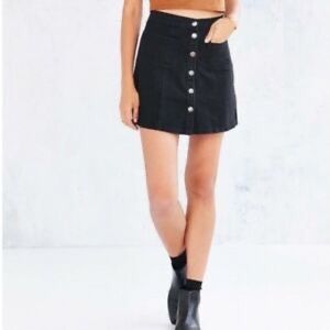 BDG denim button front skirt